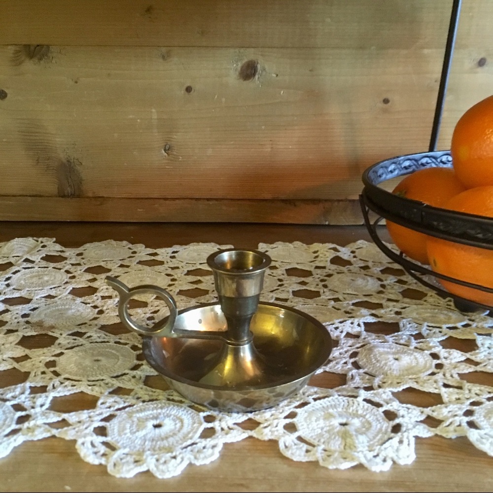 Brass candle holder